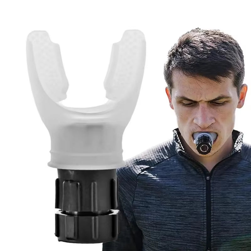 Silicone Breathing Fitness Exercise Equipment Portable Throat Adjustable Resistance Breathing Exercise Device